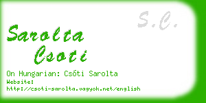 sarolta csoti business card