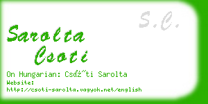 sarolta csoti business card